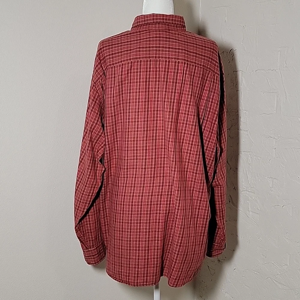 J. Crew Men’s XL Plaid Button Down Shirt Red Long Sleeve Urban Indie Preppy